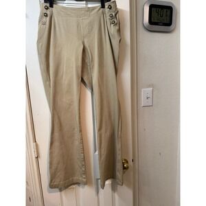Coldwater‎ creek plus size flare leg size 16 khaki NWT